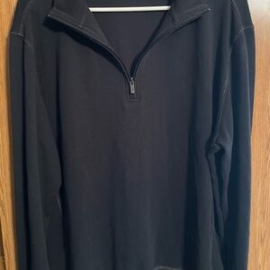 Bugatchi Men's Black Zip-Up Sweater